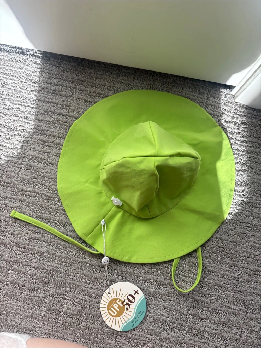 NWT Caden Lane UPF 50+ Solid Sun Hat in light palm green Baby Swim Hat Infant